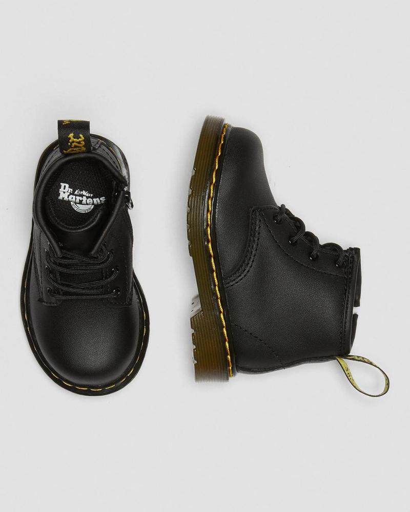 Dr Martens Infant 1460 Softy T Leren Veterlaarzen Kinderen Zwart | NL 14NWY